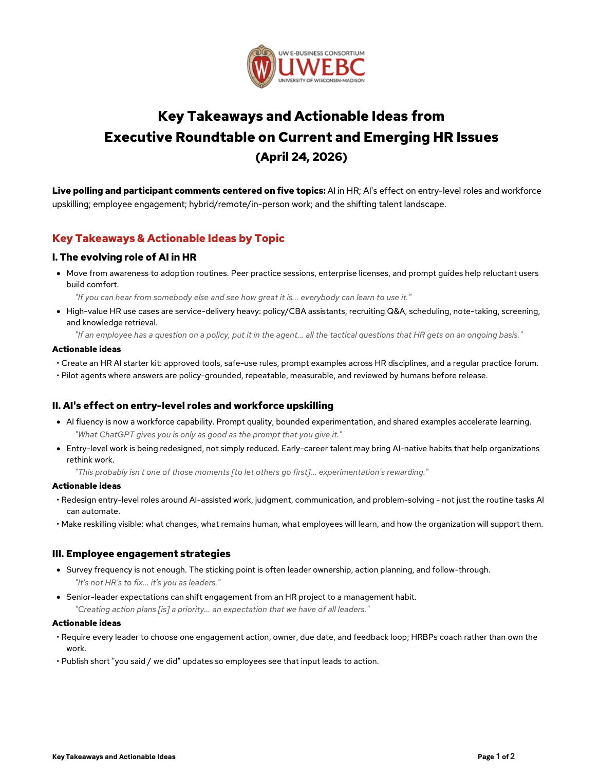 4. Executive Roundtable Key Takeaways and Actionable Ideas thumbnail
